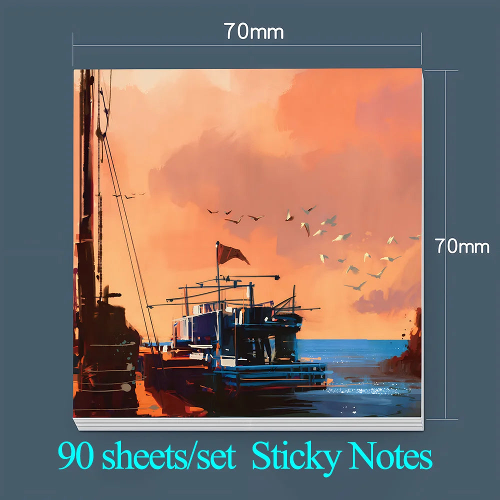 Charming Vintage Alpaca Sticky Notes - Aesthetic Memo Pads for Planners & Journals