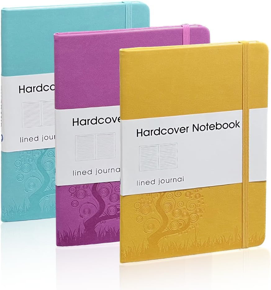 Colorful PU Leather Adventure Journals - Pack of 4 Classic Travel Notebooks for Kids & Students (8.1x5.6 inches)