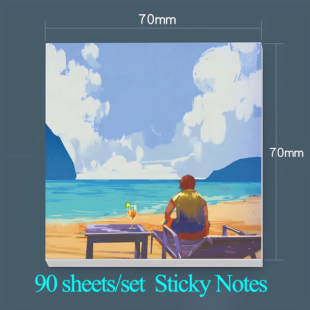 Charming Vintage Alpaca Sticky Notes - Aesthetic Memo Pads for Planners & Journals