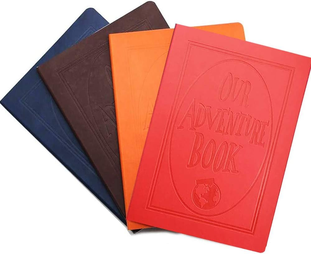 Colorful PU Leather Adventure Journals - Pack of 4 Classic Travel Notebooks for Kids & Students (8.1x5.6 inches)