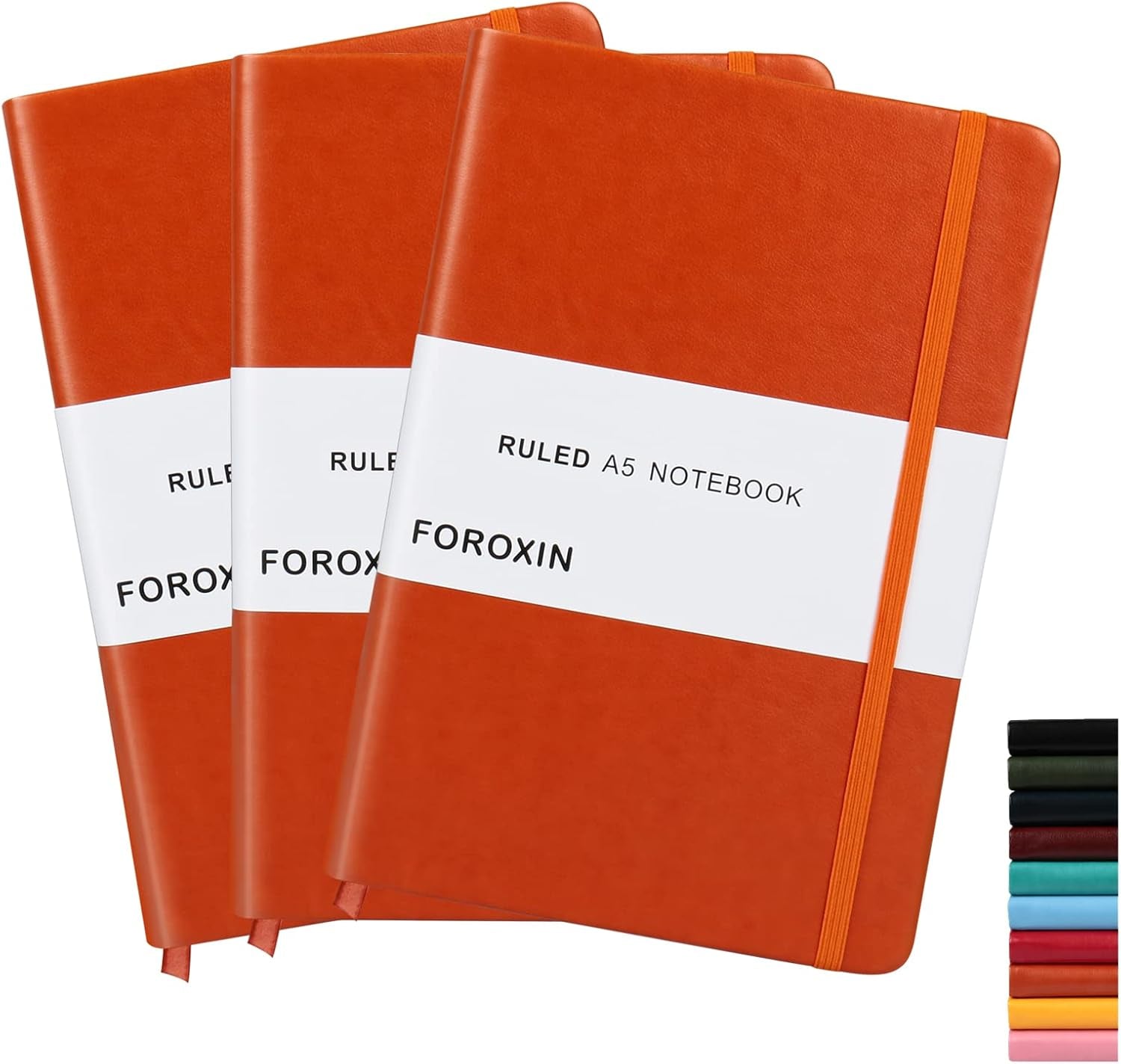 Elegant Dark Green Leather Lined Journal Notebook - 192 Pages, College Ruled, Perfect for Work, Home, and School with Elastic Closure and Ribbon Bookmark (8.3 x 5.7 inches)