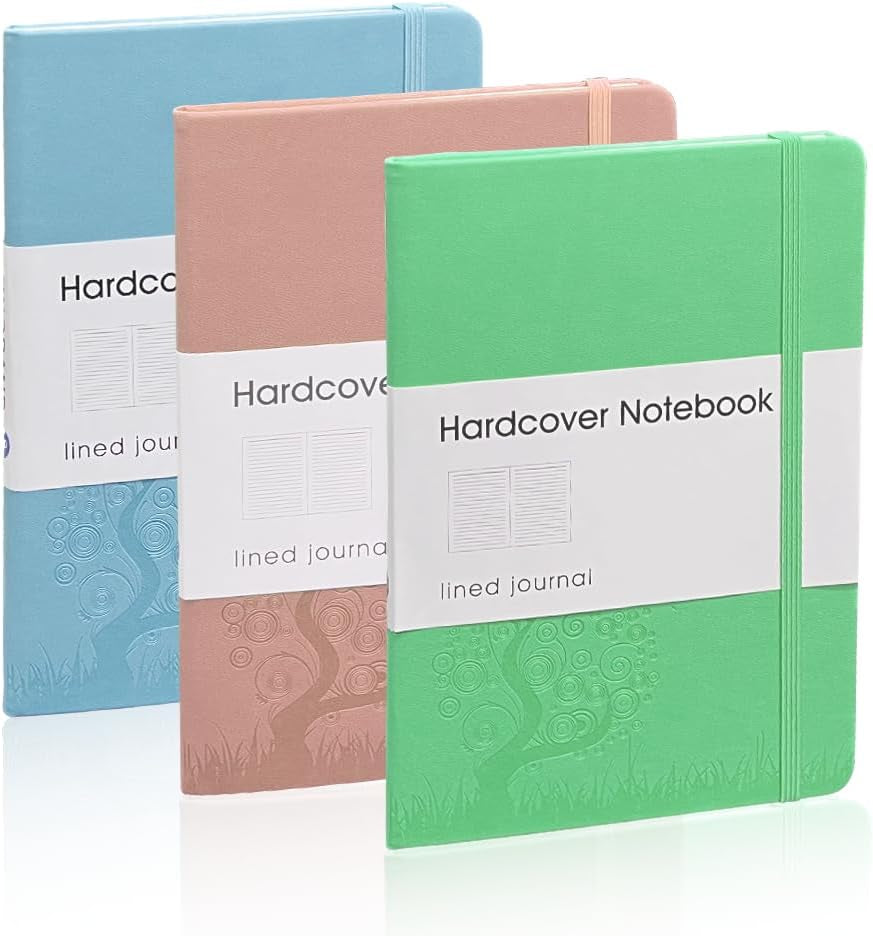 Colorful PU Leather Adventure Journals - Pack of 4 Classic Travel Notebooks for Kids & Students (8.1x5.6 inches)