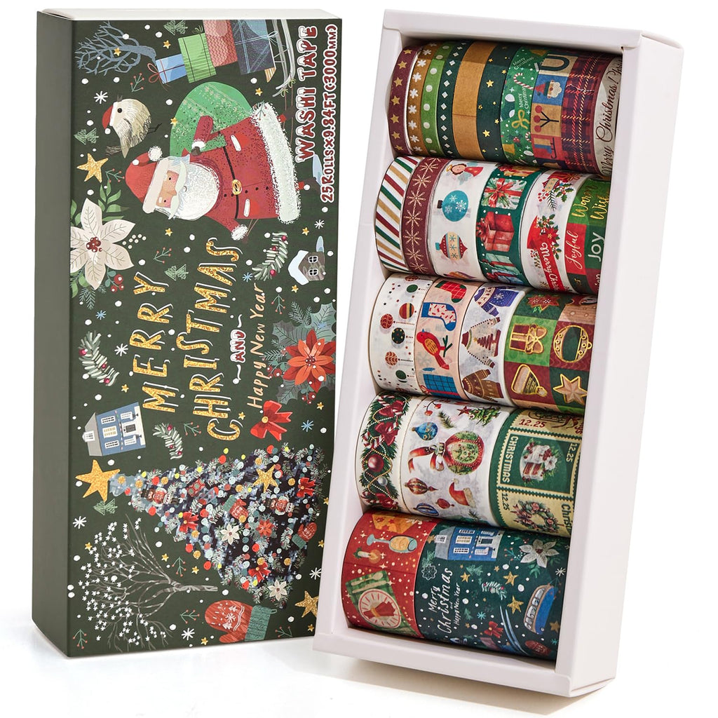 20 Rolls Vintage Floral Washi Tape Set - Beautiful Botanical Designs for Scrapbooking, Journaling & Crafting - 10-60mm Wide, 6.56ft Long Rolls