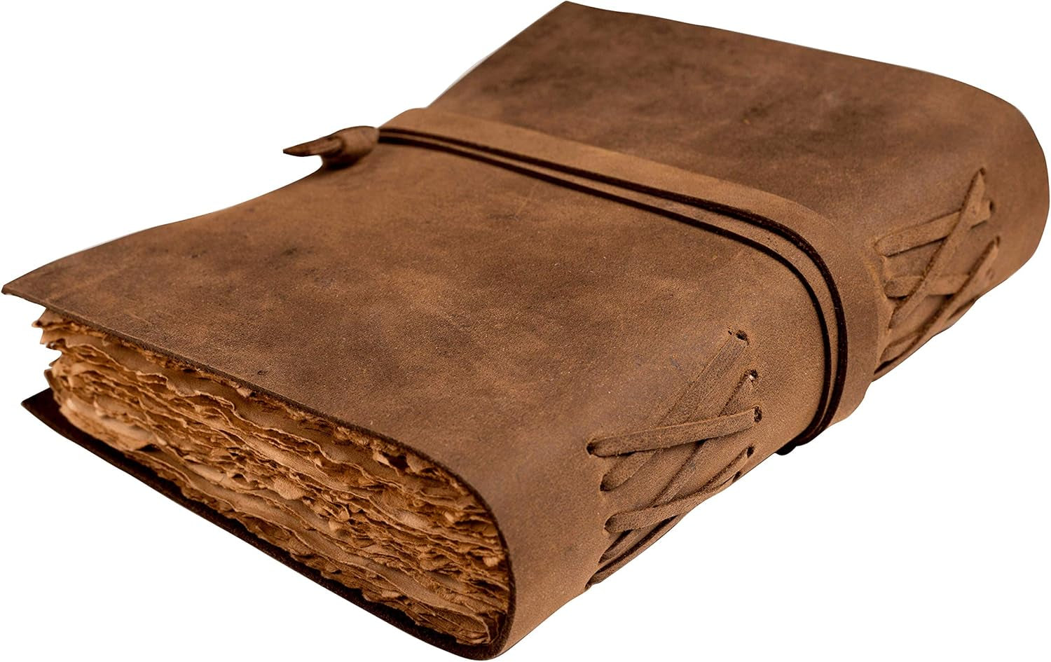 Vintage Leather Journal - Handmade Antique Deckle Edge Sketchbook - Perfect for Book of Shadows & Creative Writing