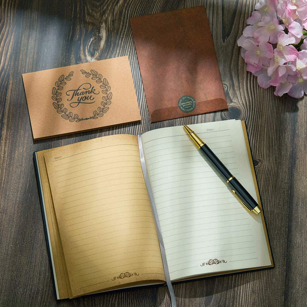 Elegant Vintage 3D Embossed Leather Writing Journal & Diamond Pen Set - A5, 200 Pages, Antique Handmade Travel Diary & Notebook for Men and Women (Train - Redbronze)