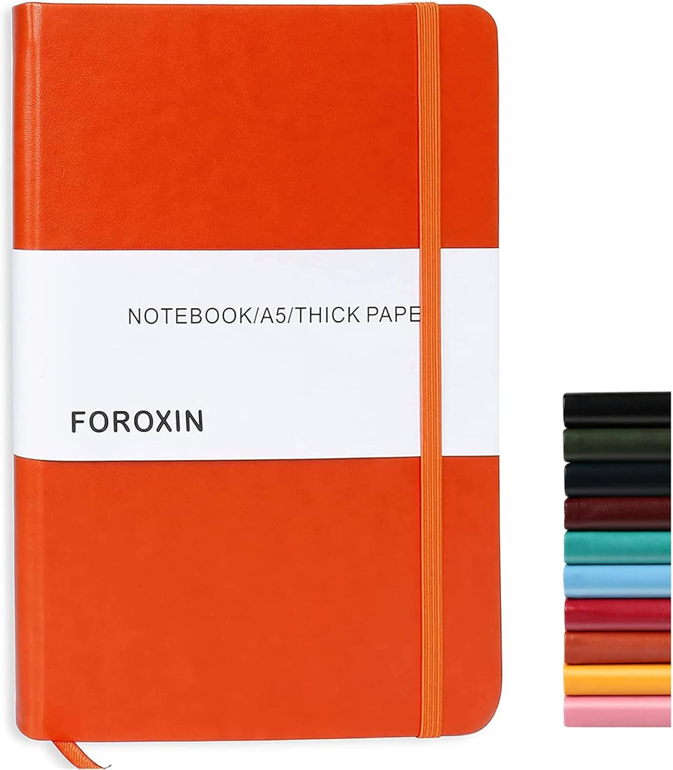 Elegant Dark Green Leather Lined Journal Notebook - 192 Pages, College Ruled, Perfect for Work, Home, and School with Elastic Closure and Ribbon Bookmark (8.3 x 5.7 inches)