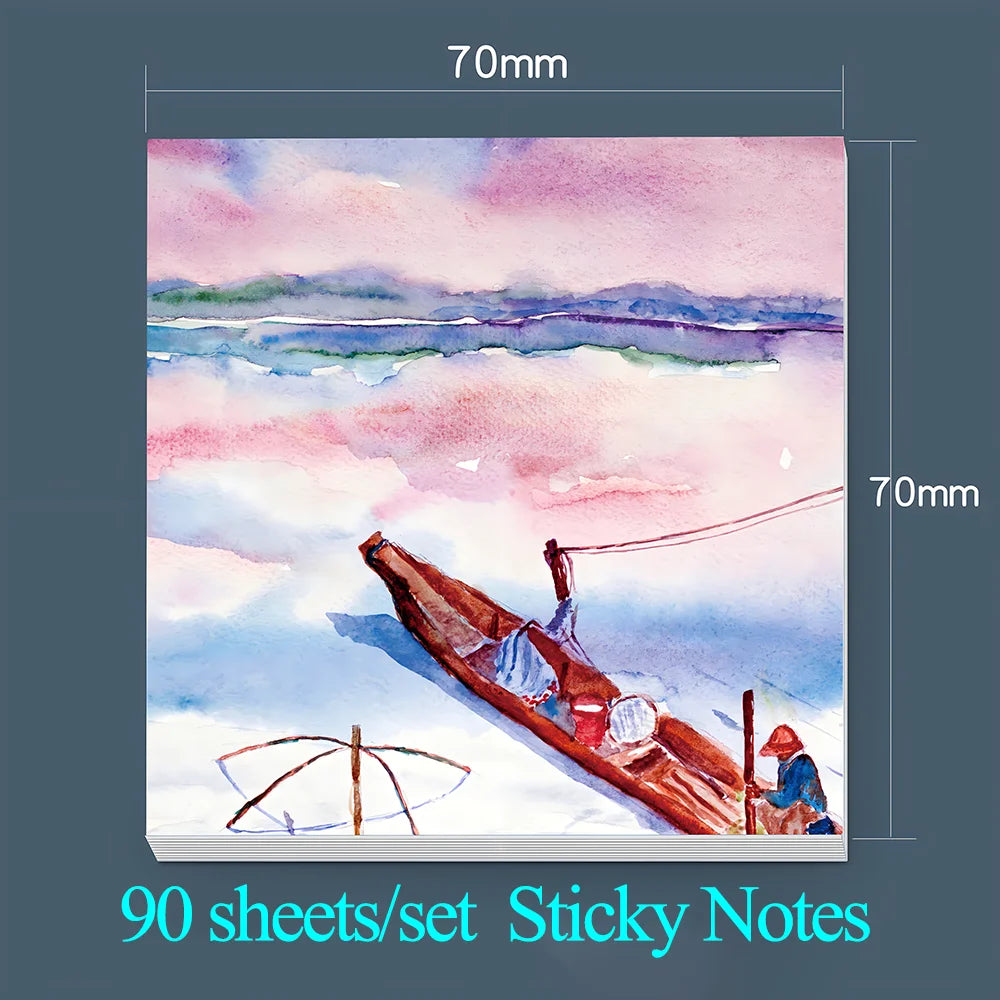 Charming Vintage Alpaca Sticky Notes - Aesthetic Memo Pads for Planners & Journals