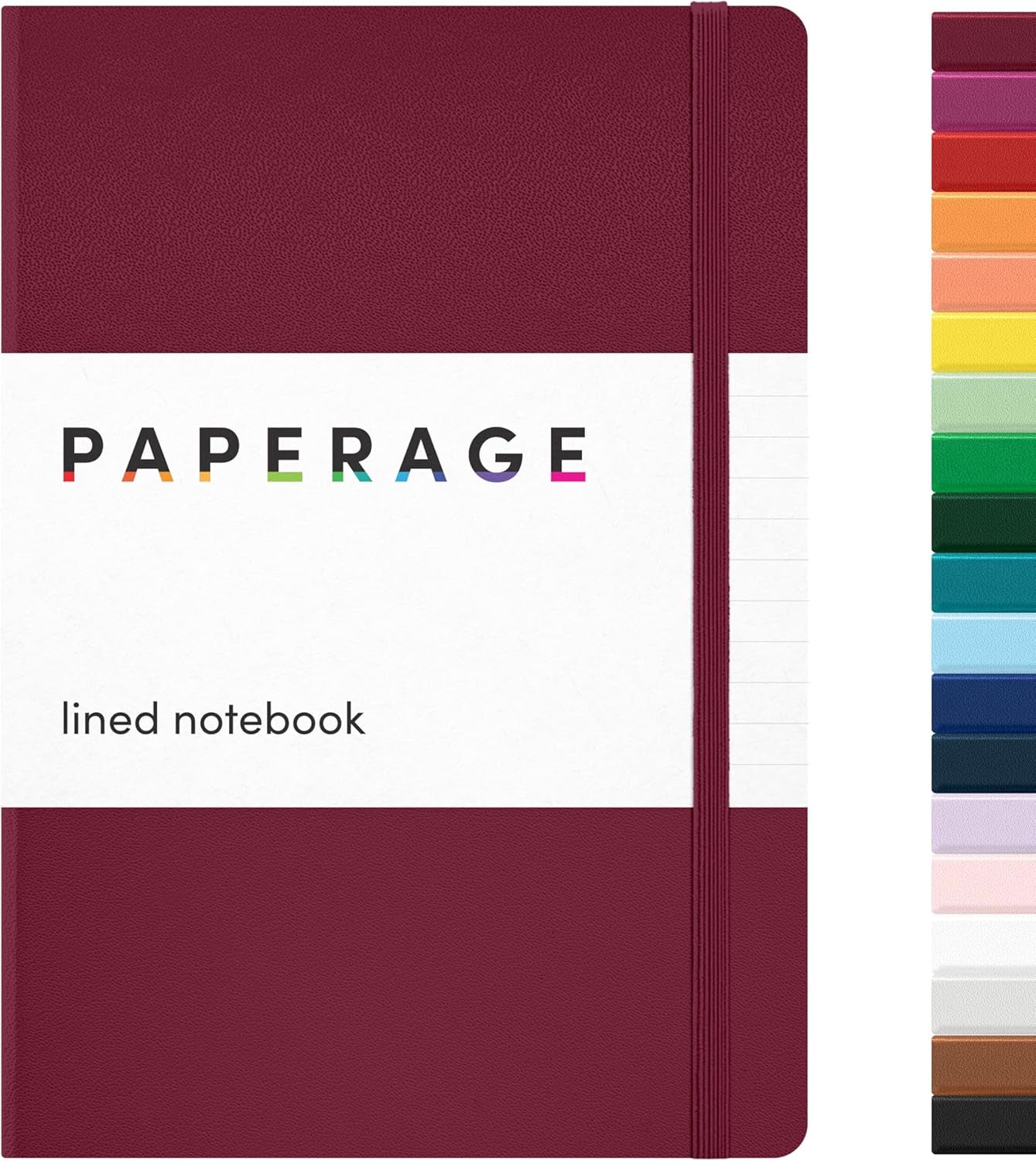 PAPERAGE Red Dotted Journal Notebook - 160 Pages of Premium 100 GSM Thick Paper, Perfect for Work, School & Bullet Journaling - Medium 5.6" x 8" Hardcover