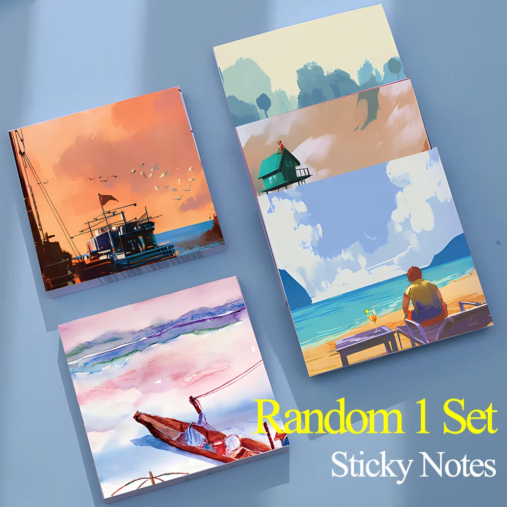 Charming Vintage Alpaca Sticky Notes - Aesthetic Memo Pads for Planners & Journals
