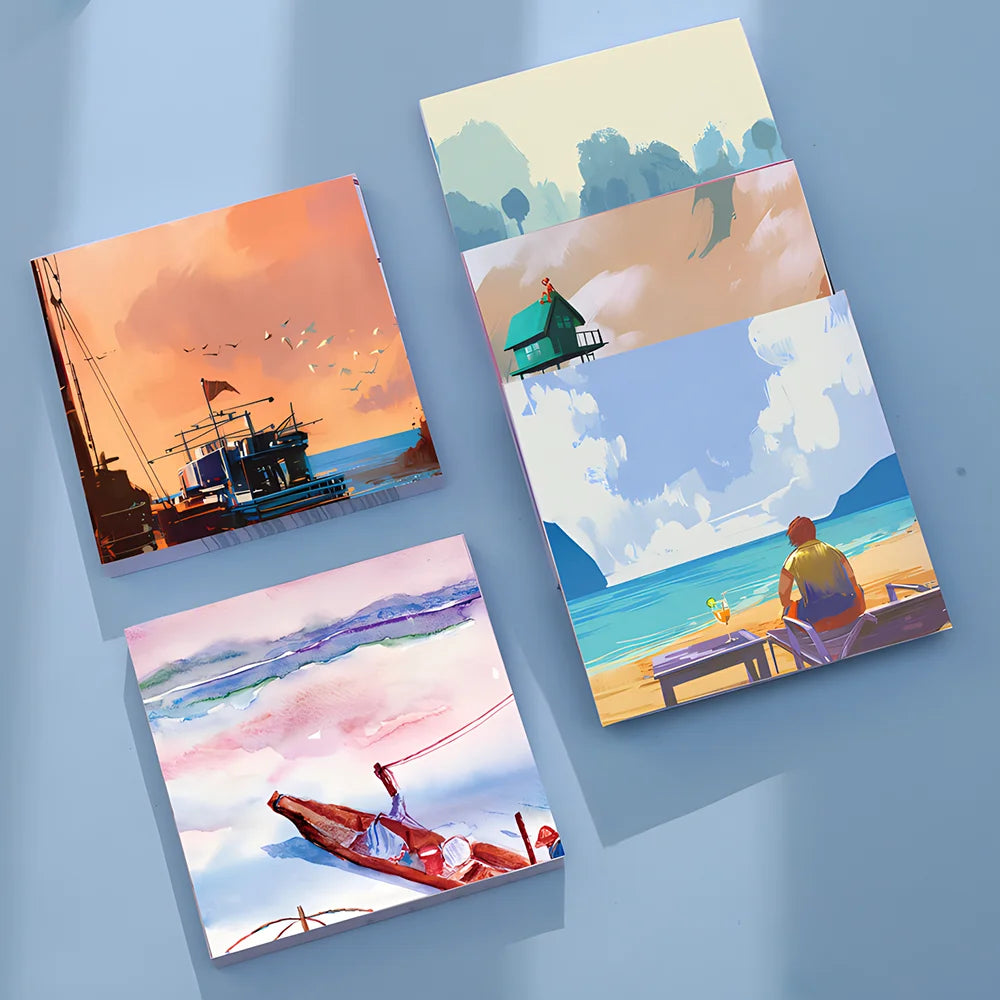 Charming Vintage Alpaca Sticky Notes - Aesthetic Memo Pads for Planners & Journals