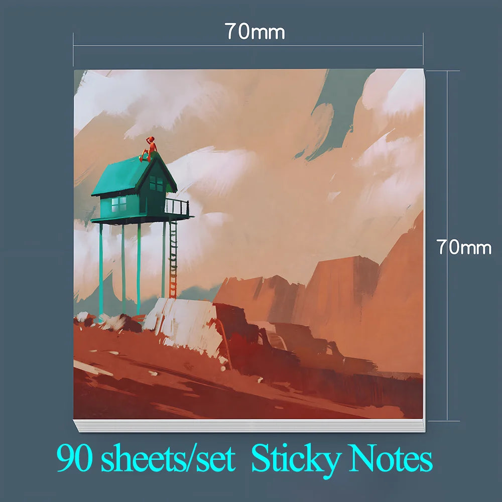 Charming Vintage Alpaca Sticky Notes - Aesthetic Memo Pads for Planners & Journals
