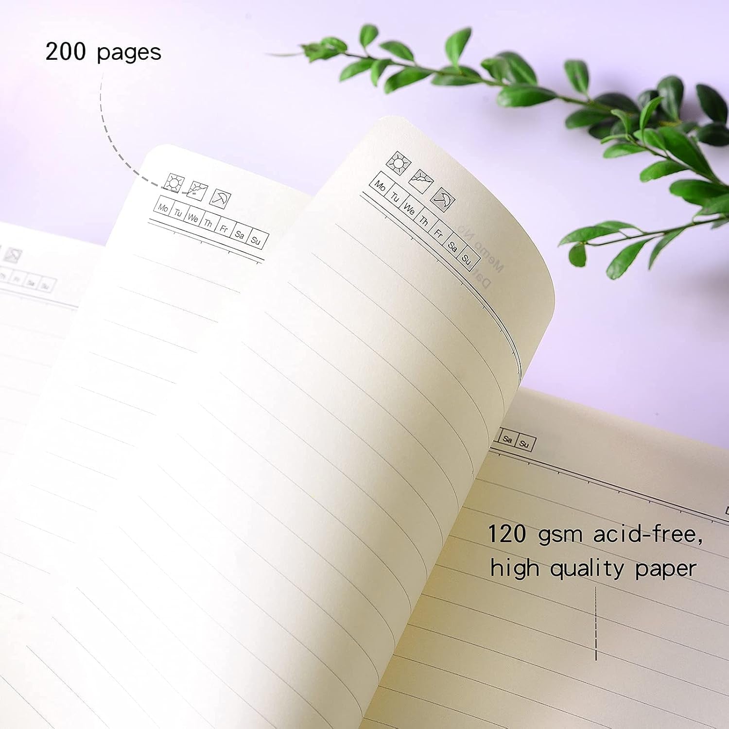 Premium Hardcover Ruled Journal Notebook with Magnetic Clasp, Professional Lined Pages, Pen Loop, Medium Size 5.7 x 8.3 Inches, 120 GSM Thick Paper - Perfect Gray Gift!