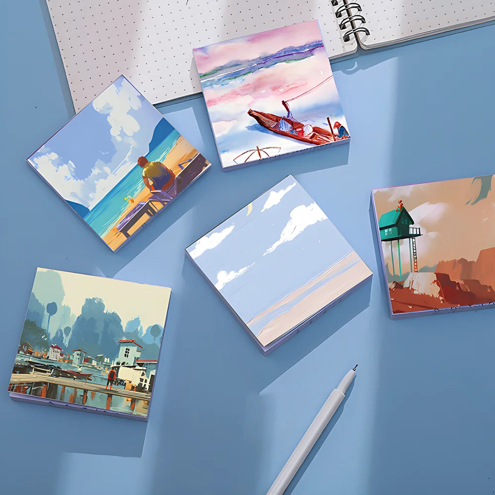 Charming Vintage Alpaca Sticky Notes - Aesthetic Memo Pads for Planners & Journals
